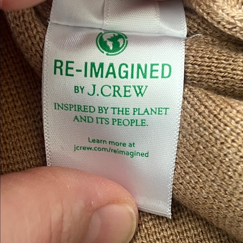J. Crew Factory Schoolboy Sweater Blazer Cardigan in Camel Tan. - Picture 10 of 12